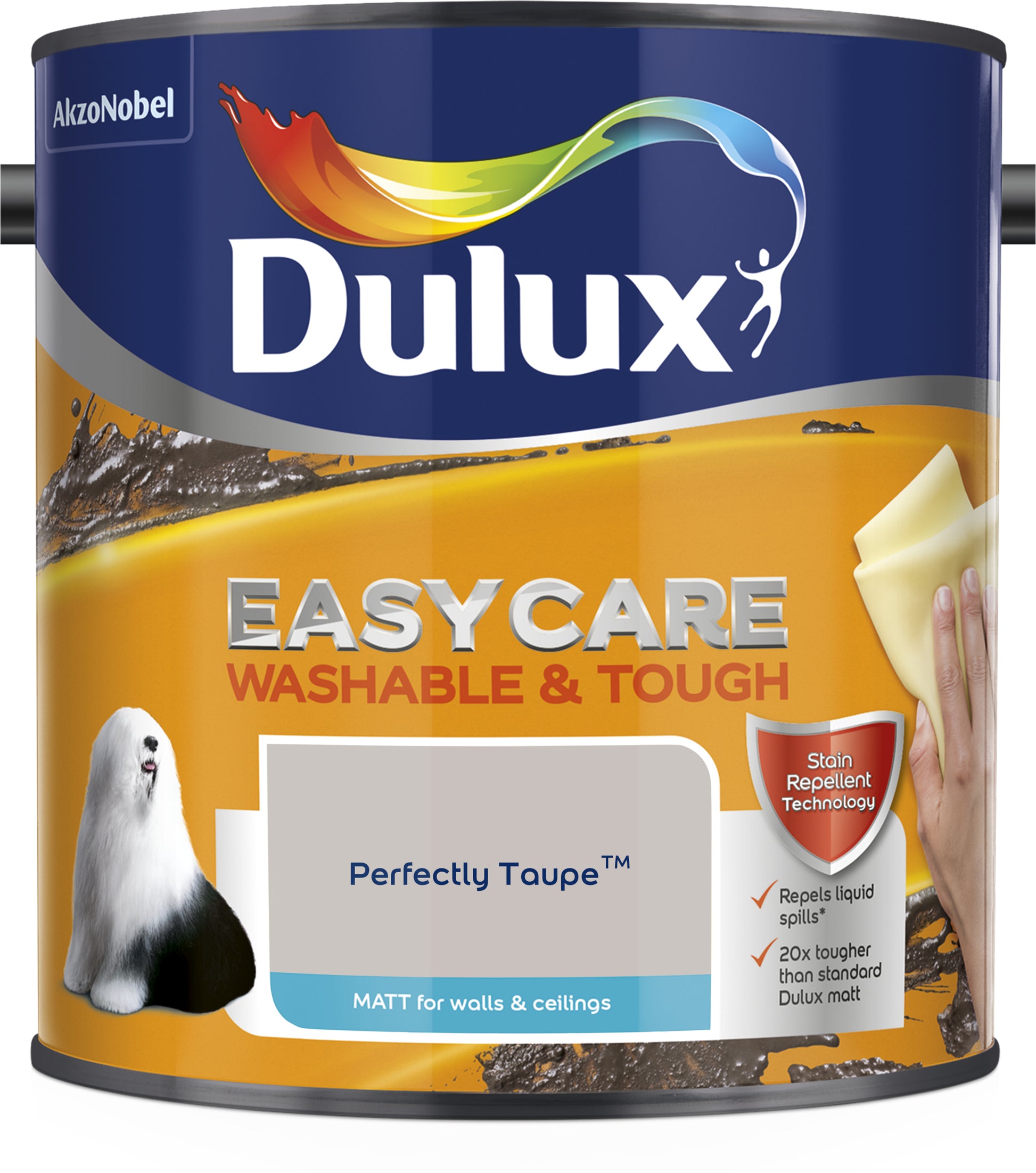 Dulux Easycare Washable & Tough Matt Paint - Perfectly Taupe - 2.5 Litre