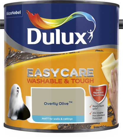 Dulux Easycare Washable & Tough Matt Paint - Overtly Olive - 2.5 Litre