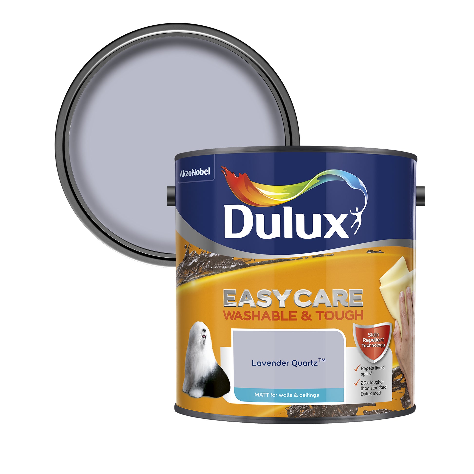 Dulux Easycare Washable & Tough Matt Paint - Lavender Quartz - 2.5 Litre