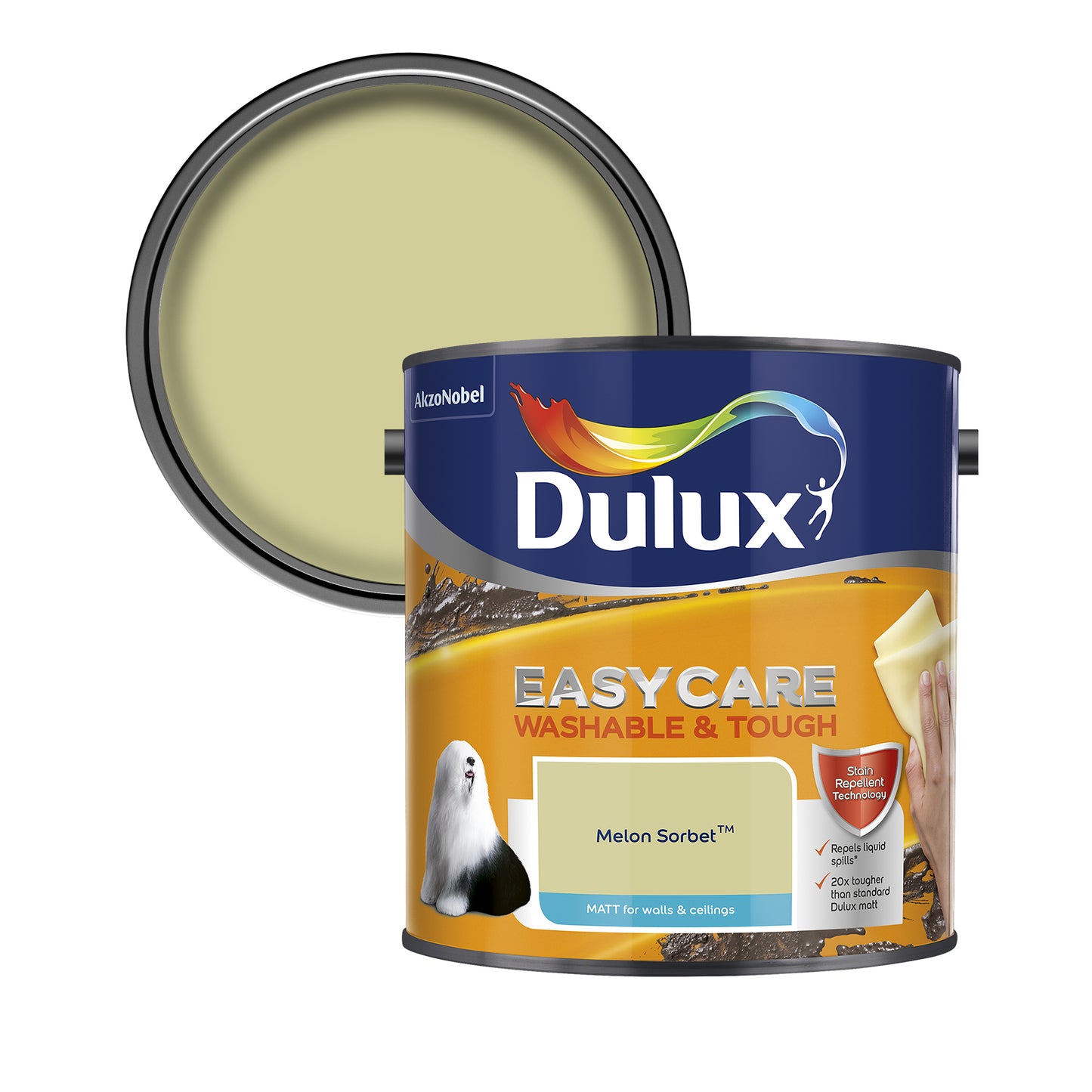 Dulux Easycare Washable & Tough Matt Paint - Melon Sorbet - 2.5 Litre