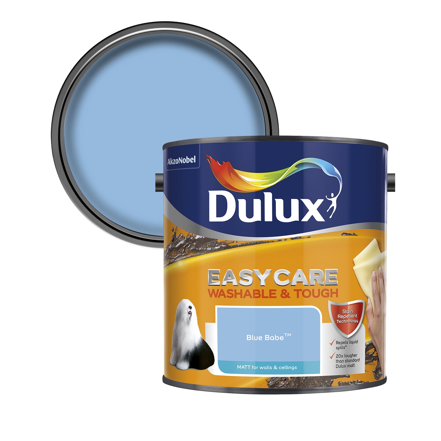 Dulux Easycare Washable & Tough Matt Paint - Blue Babe - 2.5 Litre