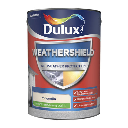 Dulux Weathershield All Weather Protection Smooth Masonry Paint - Magnolia - 250ml