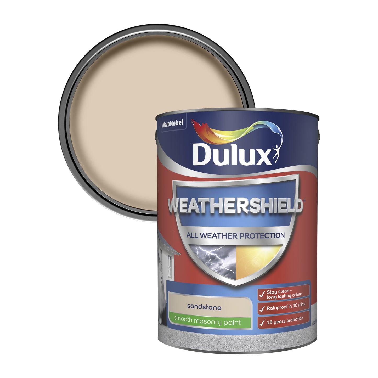 Dulux Weathershield All Weather Protection Smooth Masonry Paint - Sandstone - 250ml