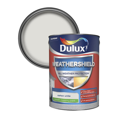 Dulux Weathershield All Weather Protection Smooth Masonry Paint - Ashen White - 250ml