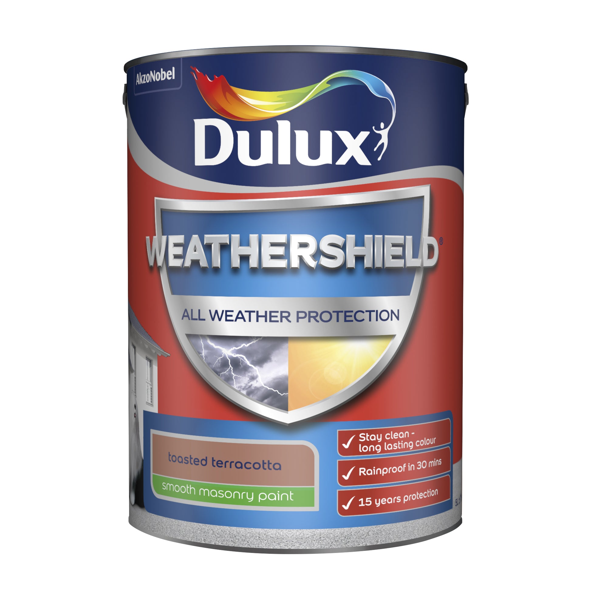 Dulux Weathershield All Weather Protection Smooth Masonry Paint - Toasted Terracotta - 250ml