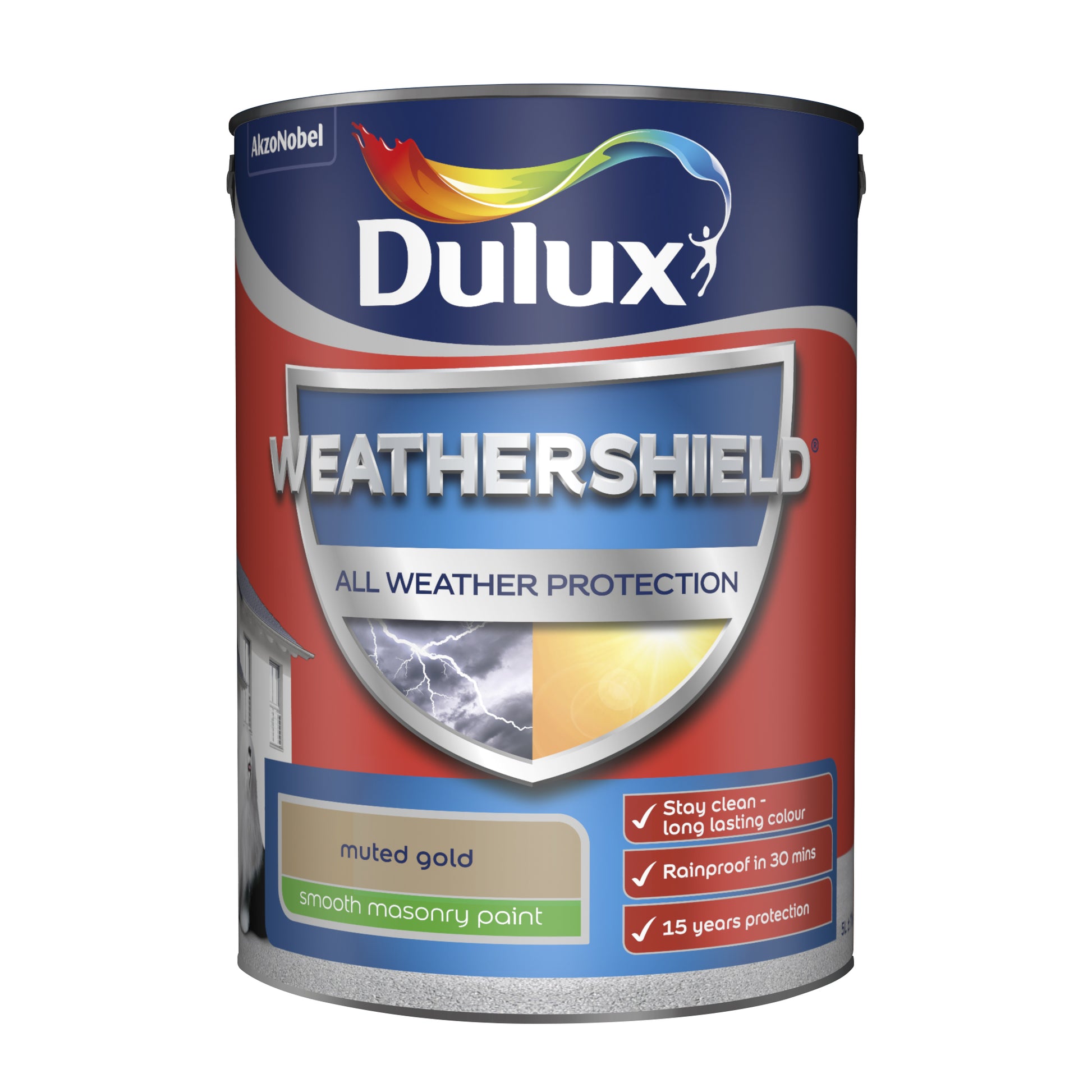 Dulux Weathershield All Weather Protection Smooth Masonry Paint - Muted Gold - 250ml