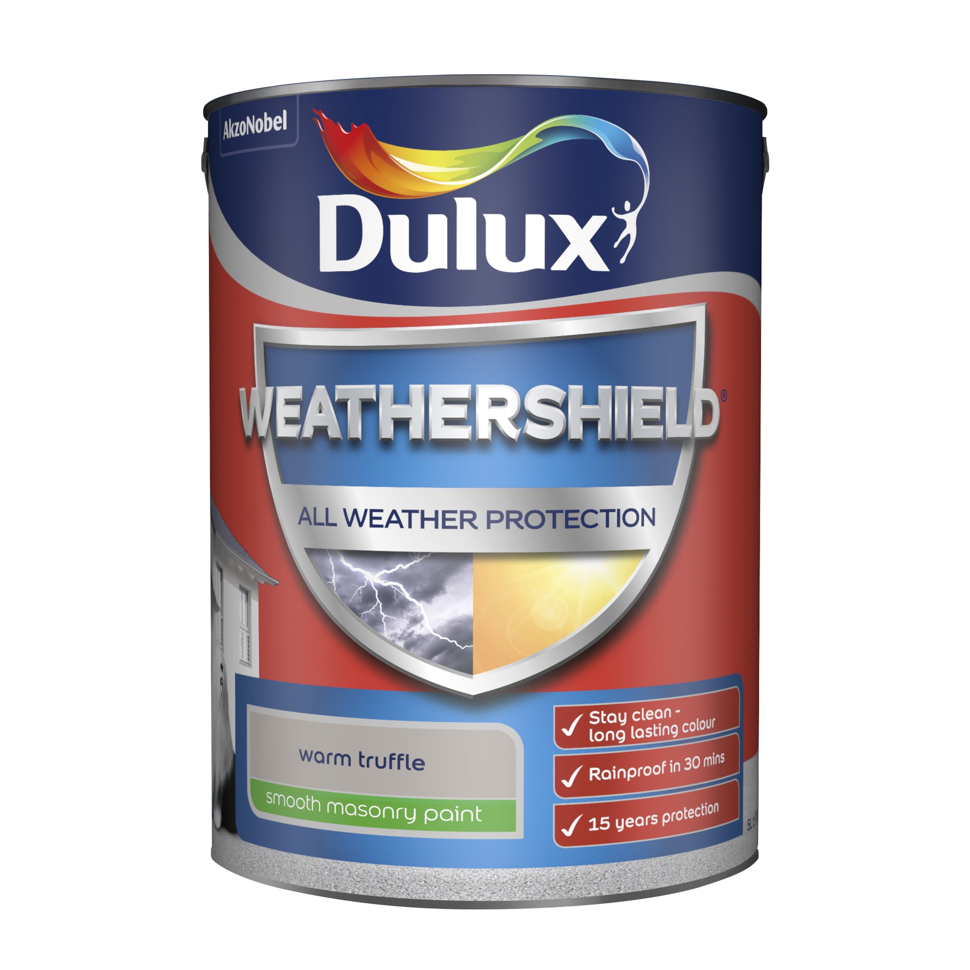 Dulux Weathershield All Weather Protection Smooth Masonry Paint - Warm Truffle - 250ml