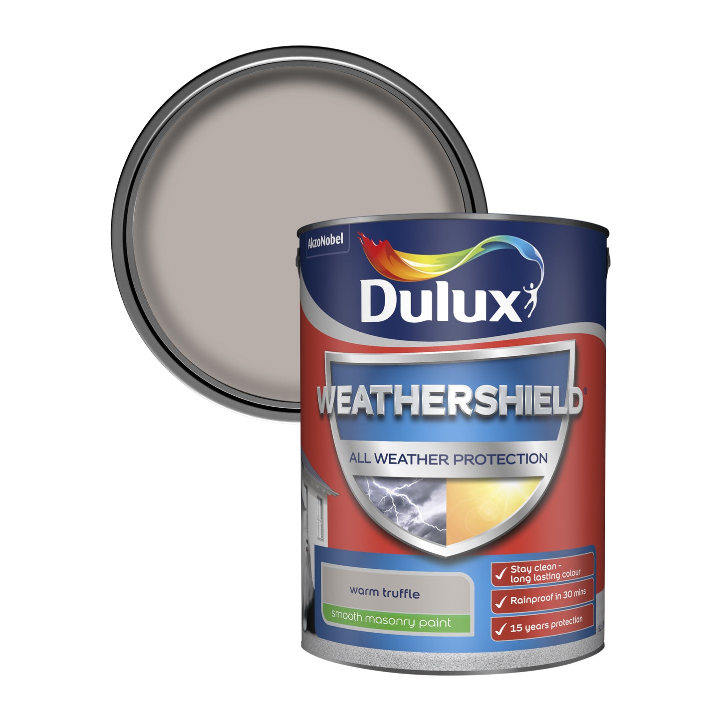 Dulux Weathershield All Weather Protection Smooth Masonry Paint - Warm Truffle - 250ml