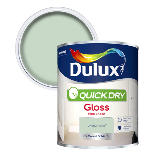 Dulux Quick Dry Gloss Paint - Willow Tree - 750ml