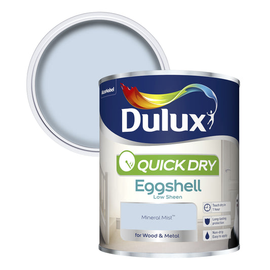 Dulux Quick Dry Eggshell Paint - Mineral Mist - 750ml