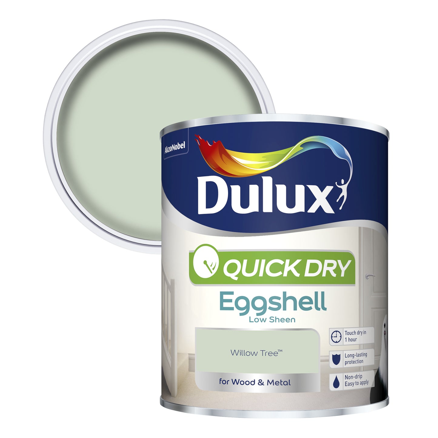 Dulux Quick Dry Eggshell Paint - Willow Tree - 750ml