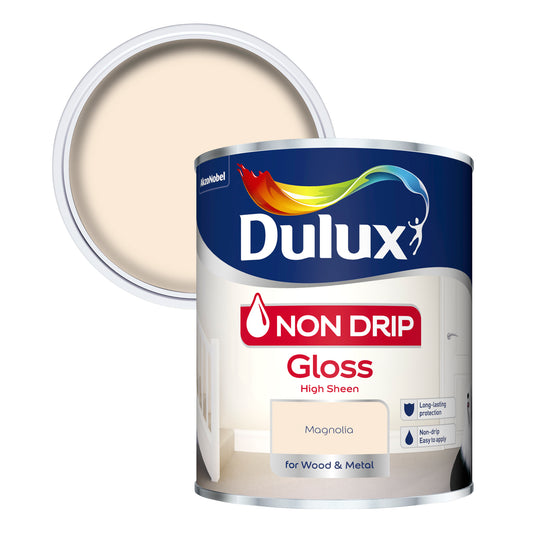 Dulux Non Drip Gloss Paint - Magnolia -750ml