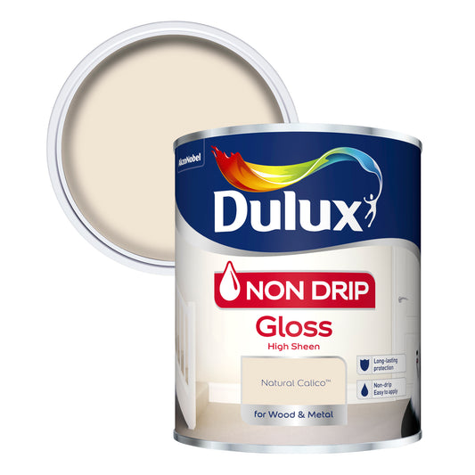 Dulux Non Drip Gloss Paint - Natural Calico -750ml