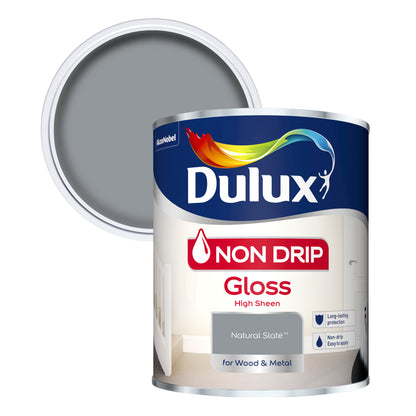 Dulux Non Drip Gloss Paint - Natural Slate -750ml