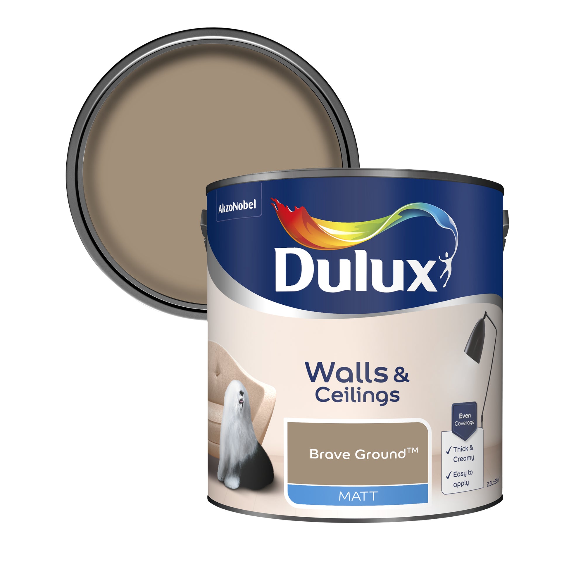 Dulux Matt Paint - Brave Ground - 2.5 Litre