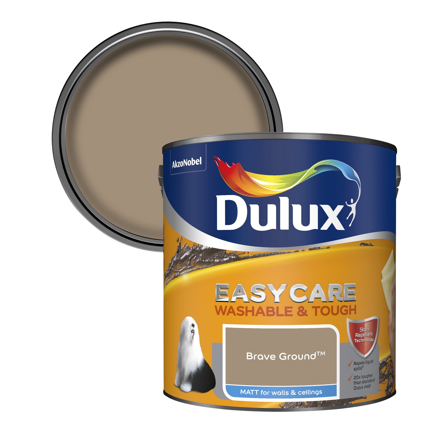 Dulux Easycare Washable & Tough Matt Paint - Brave Ground - 2.5 Litre