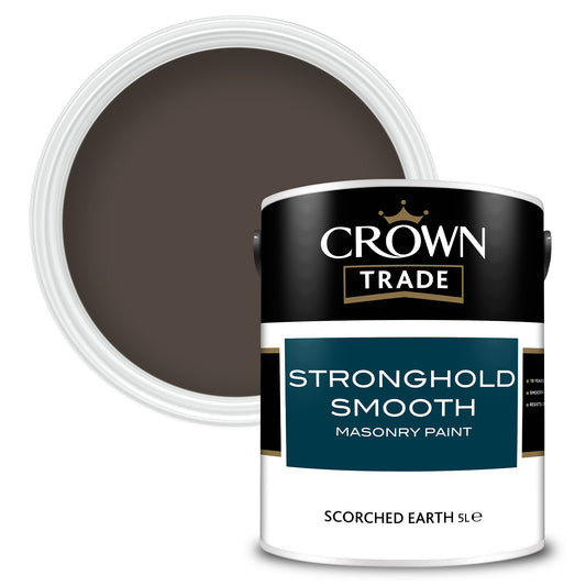 Crown Trade Stronghold Smooth Masonry Paint - Scorched Earth - 5 Litre