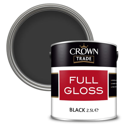 Crown Trade Full Gloss Extreme Hardwearing Paint - Black