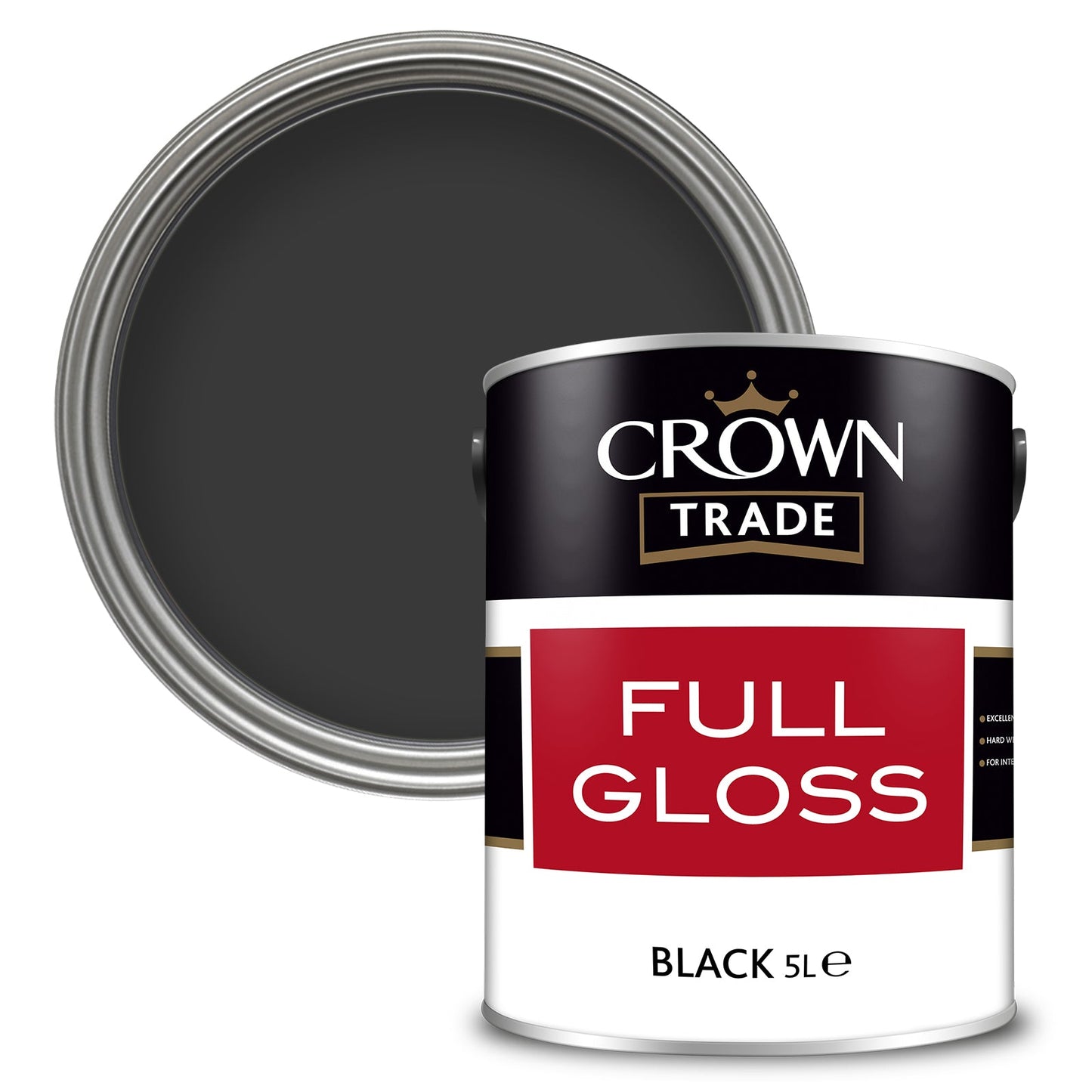 Crown Trade Full Gloss Extreme Hardwearing Paint - Black