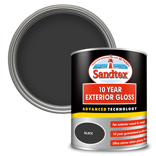 Sandtex 10 Year Exterior Gloss Paint - Black