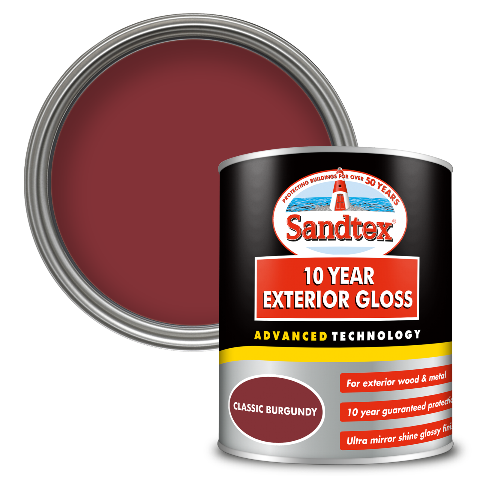 Sandtex 10 Year Exterior Gloss - Classic Burgundy