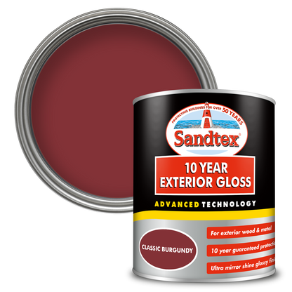 Sandtex 10 Year Exterior Gloss - Classic Burgundy