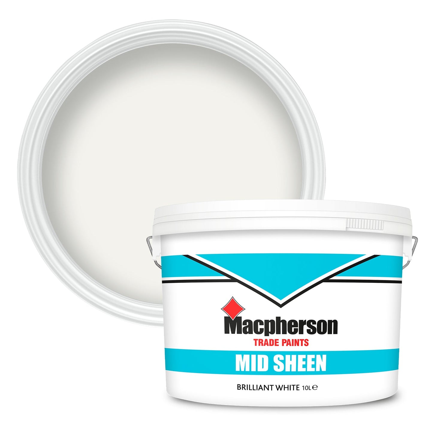 Macpherson Washable Mid-Sheen Paint - Brilliant White