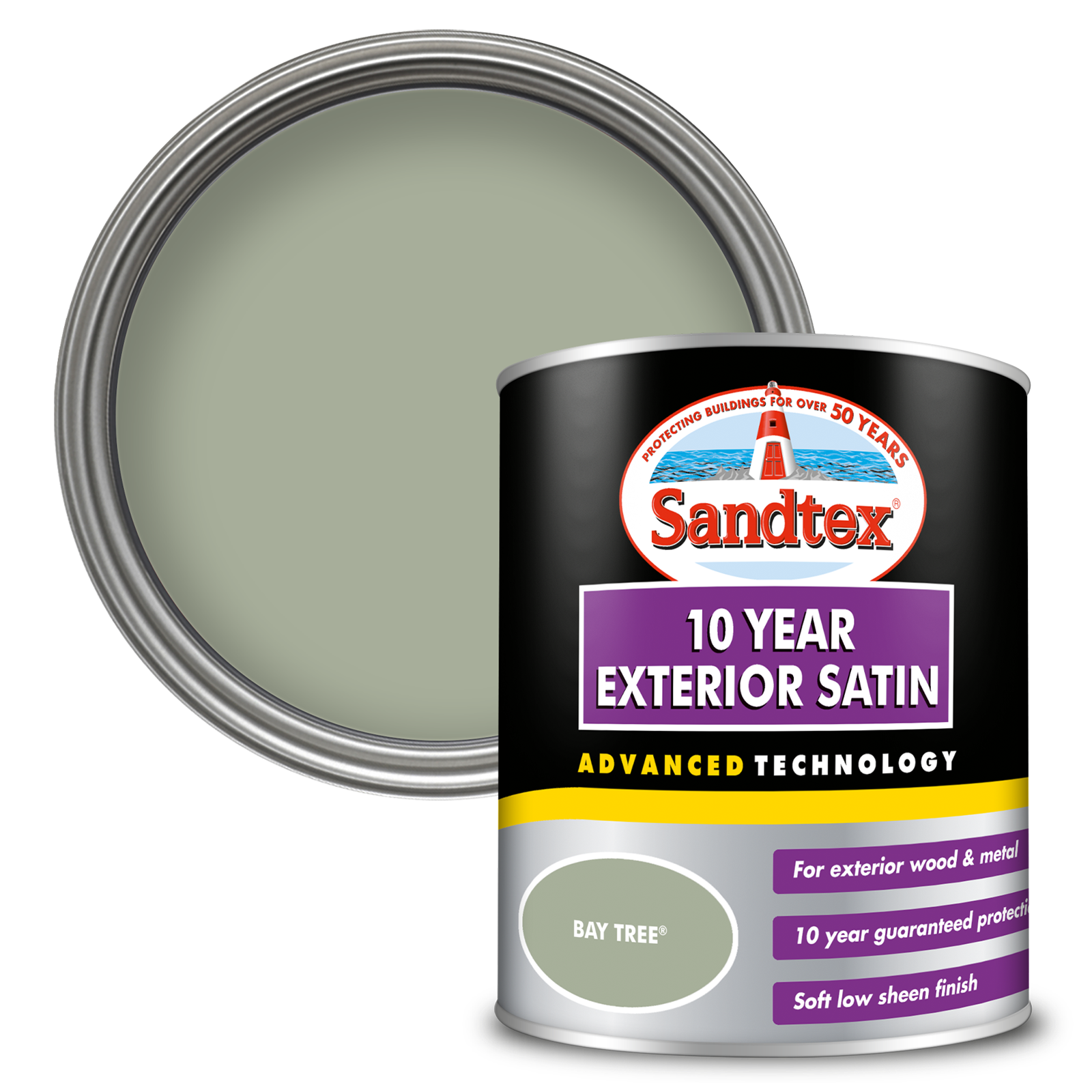 Sandtex 10 Year Exterior Satin Paint - Bay Tree