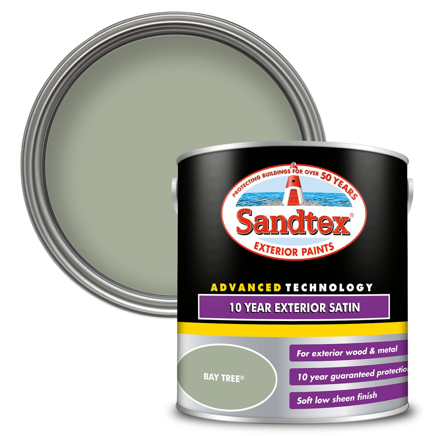 Sandtex 10 Year Exterior Satin Paint - Bay Tree