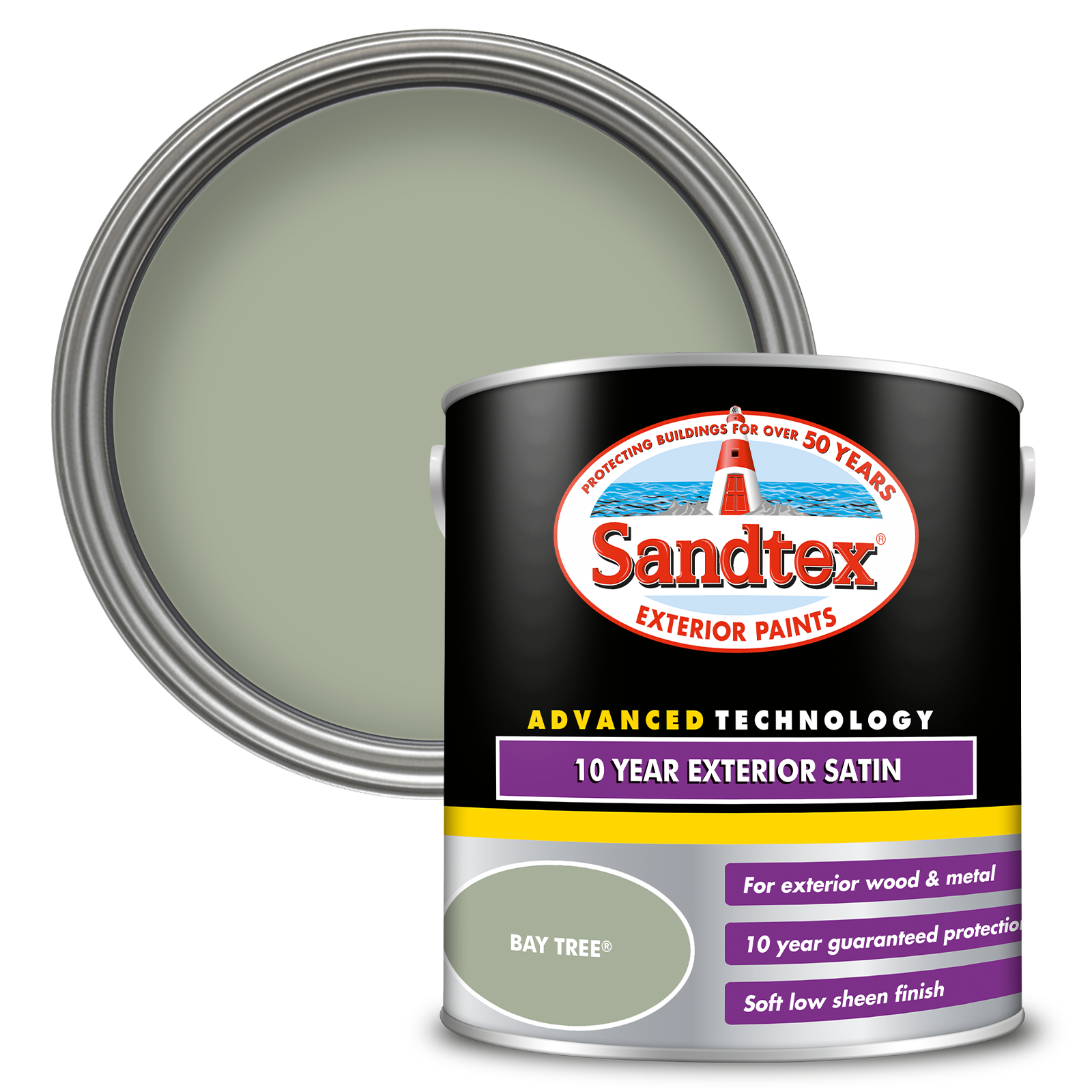 Sandtex 10 Year Exterior Satin Paint - Bay Tree