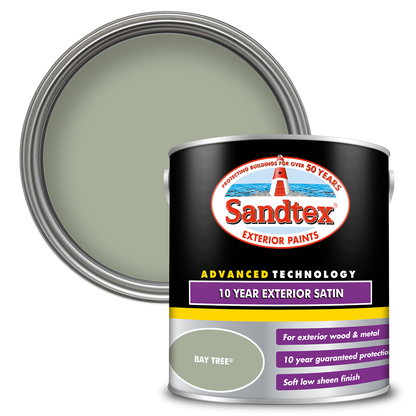 Sandtex 10 Year Exterior Satin Paint - Bay Tree