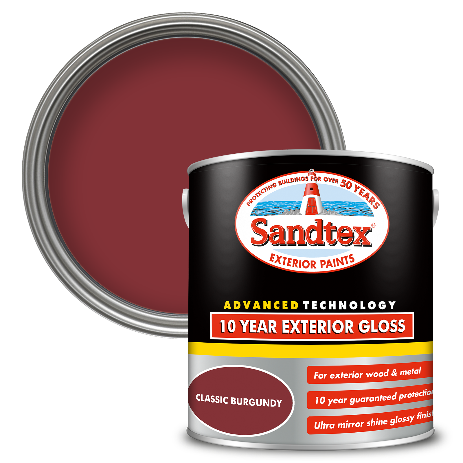 Sandtex 10 Year Exterior Gloss - Classic Burgundy