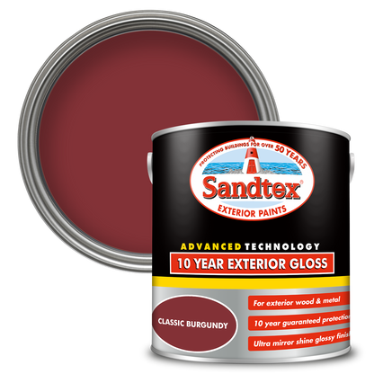 Sandtex 10 Year Exterior Gloss - Classic Burgundy