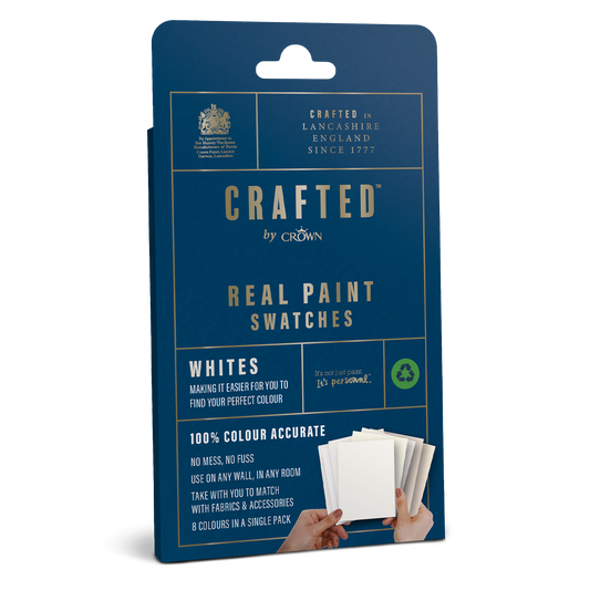 Crown Crafted Real Paint Swatches - Whites (Pack of 8)