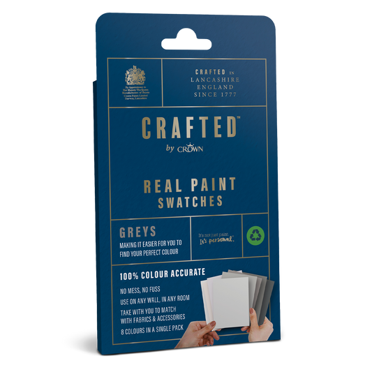 Crown Crafted Real Paint Swatches - Greys (Pack of 8)