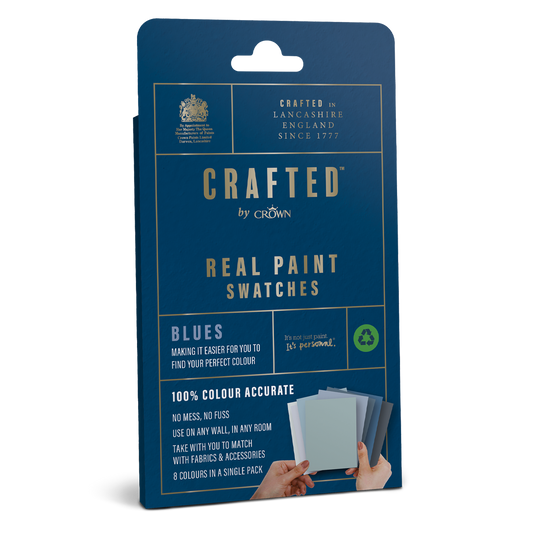 Crown Crafted Real Paint Swatches - Blues (Pack of 8)