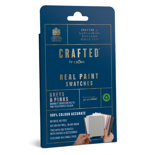 Crown Crafted Real Paint Swatches - Grey / Pinks (Pack of 8)