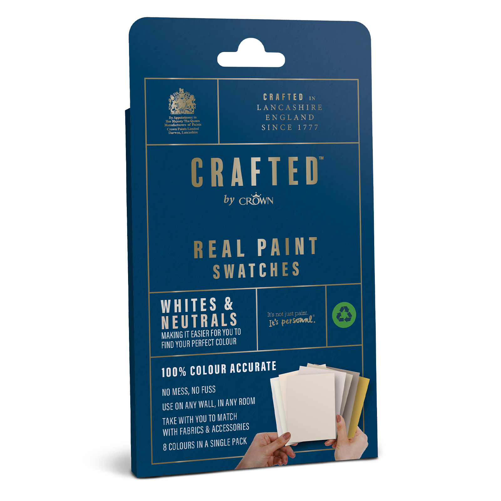 Crown Crafted Real Paint Swatches - White / Neutrals (Pack of 8)