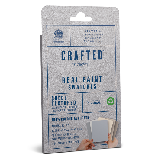 Crown Crafted Real Paint Swatches - Suede Textured (Pack of 6)