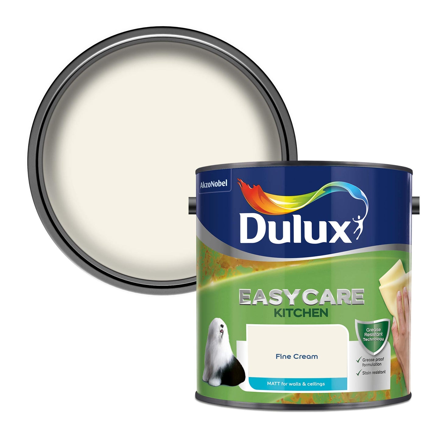 Dulux Easycare Kitchen Matt Paint - Fine Cream - 2.5 Litre