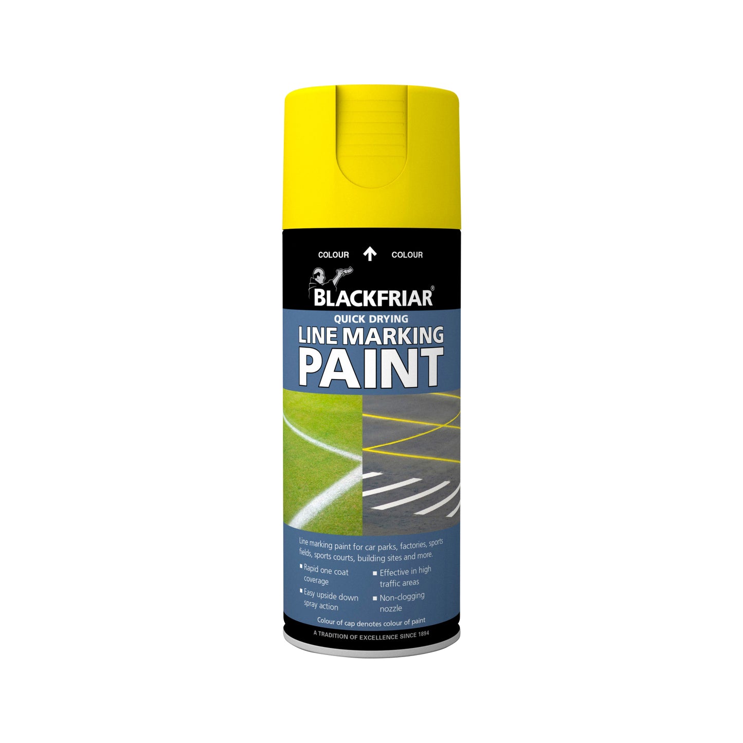 Blackfriar Line Marking Spray Paint - Yellow - 400 ml