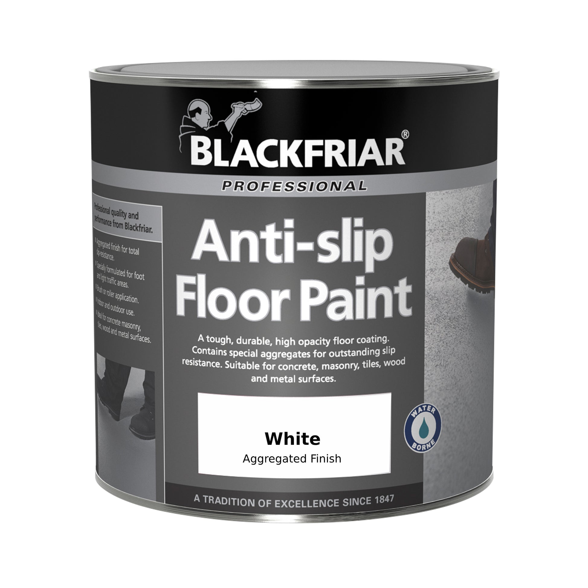 Blackfriar Professional Anti-Slip Floor Paint - White - 5 Litre