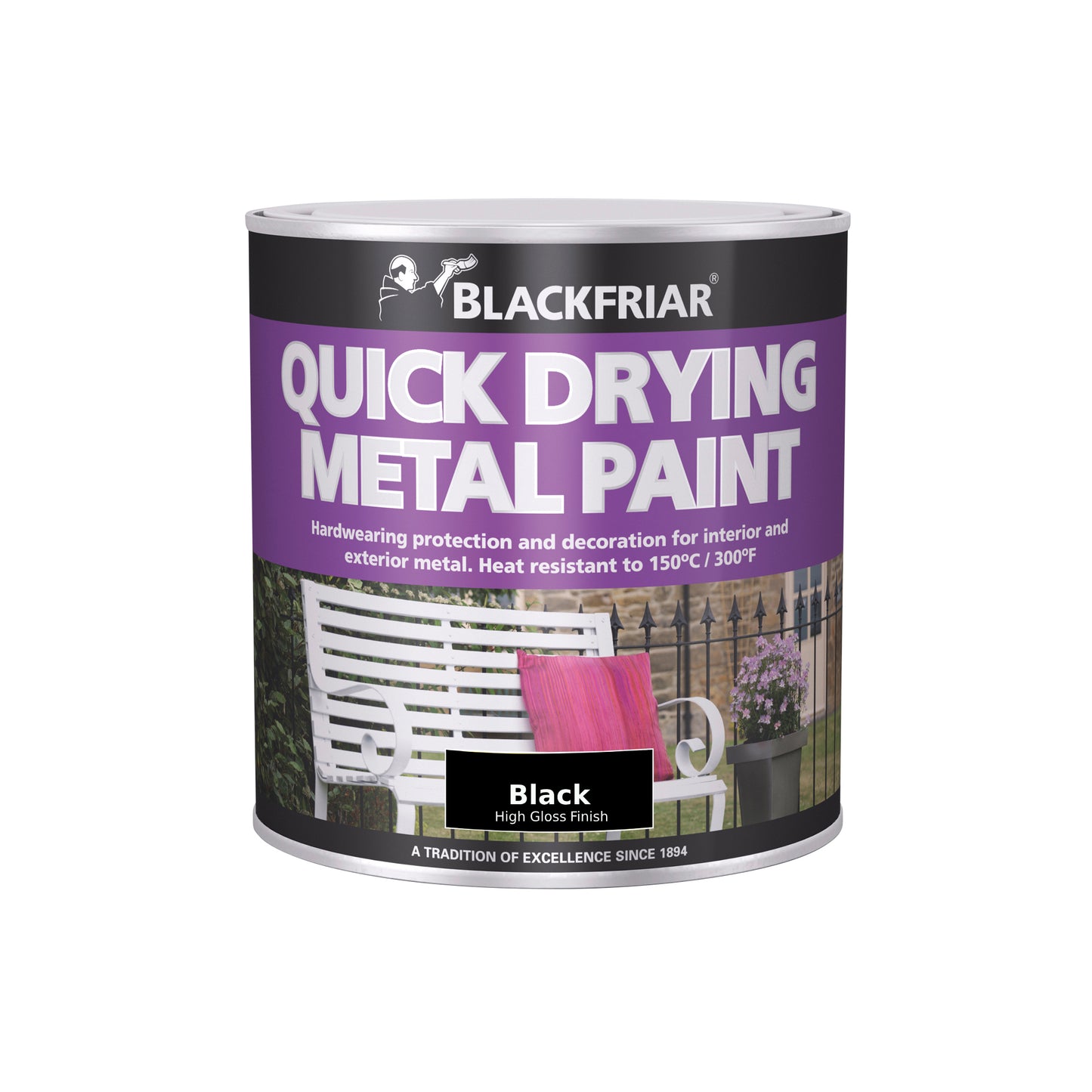 Blackfriar Quick Drying Metal Paint - Black