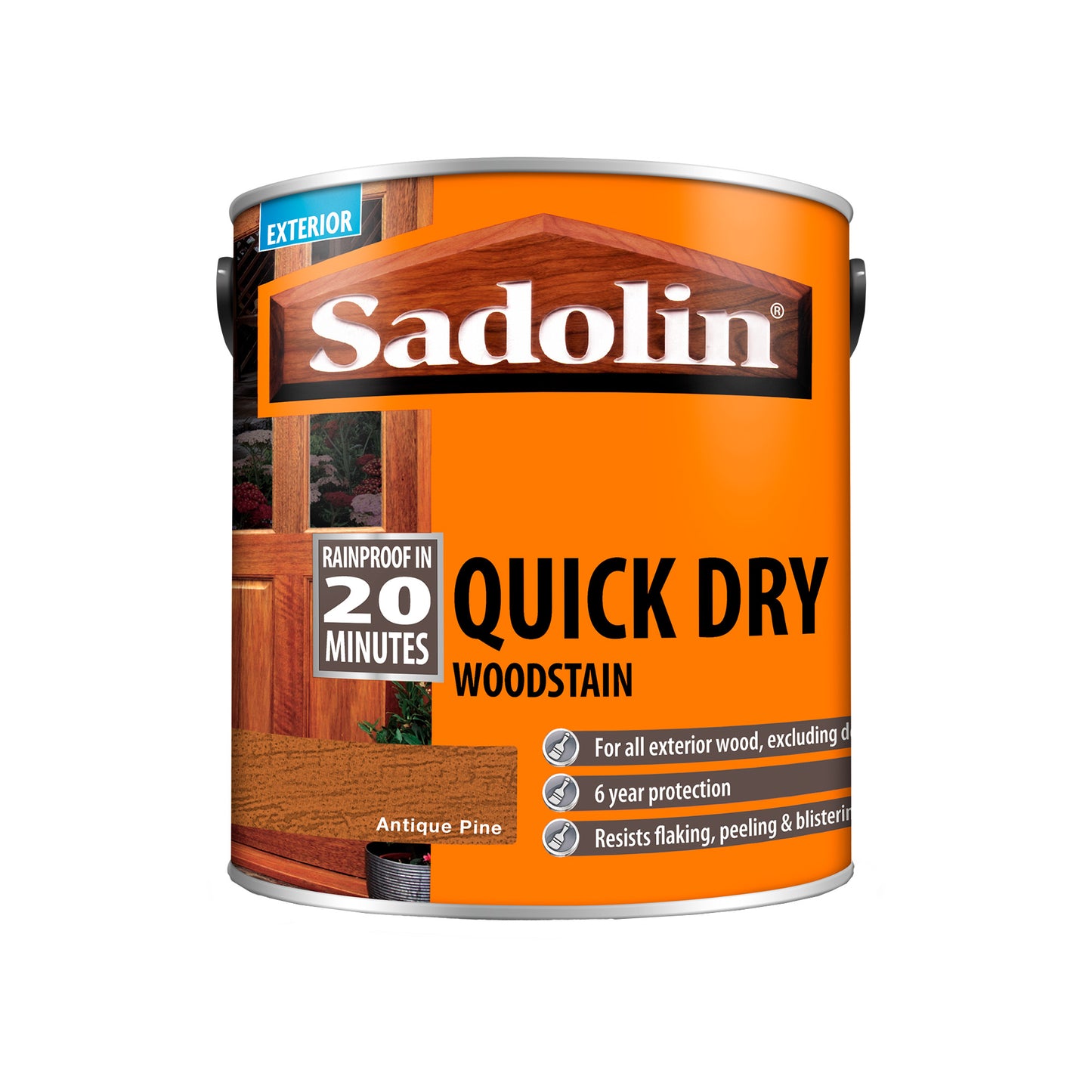 Sadolin Quick Dry Long-Lasting Exterior Woodstain with Six Year Protection - Antique Pine