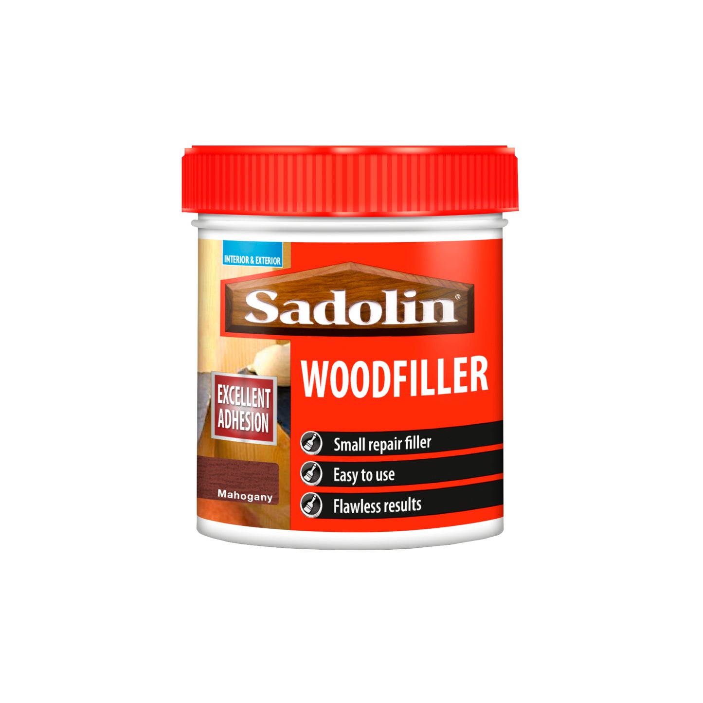 Sadolin Woodfiller for Small Repairs to Interior and Exterior Wood - Mahogany - 250ml