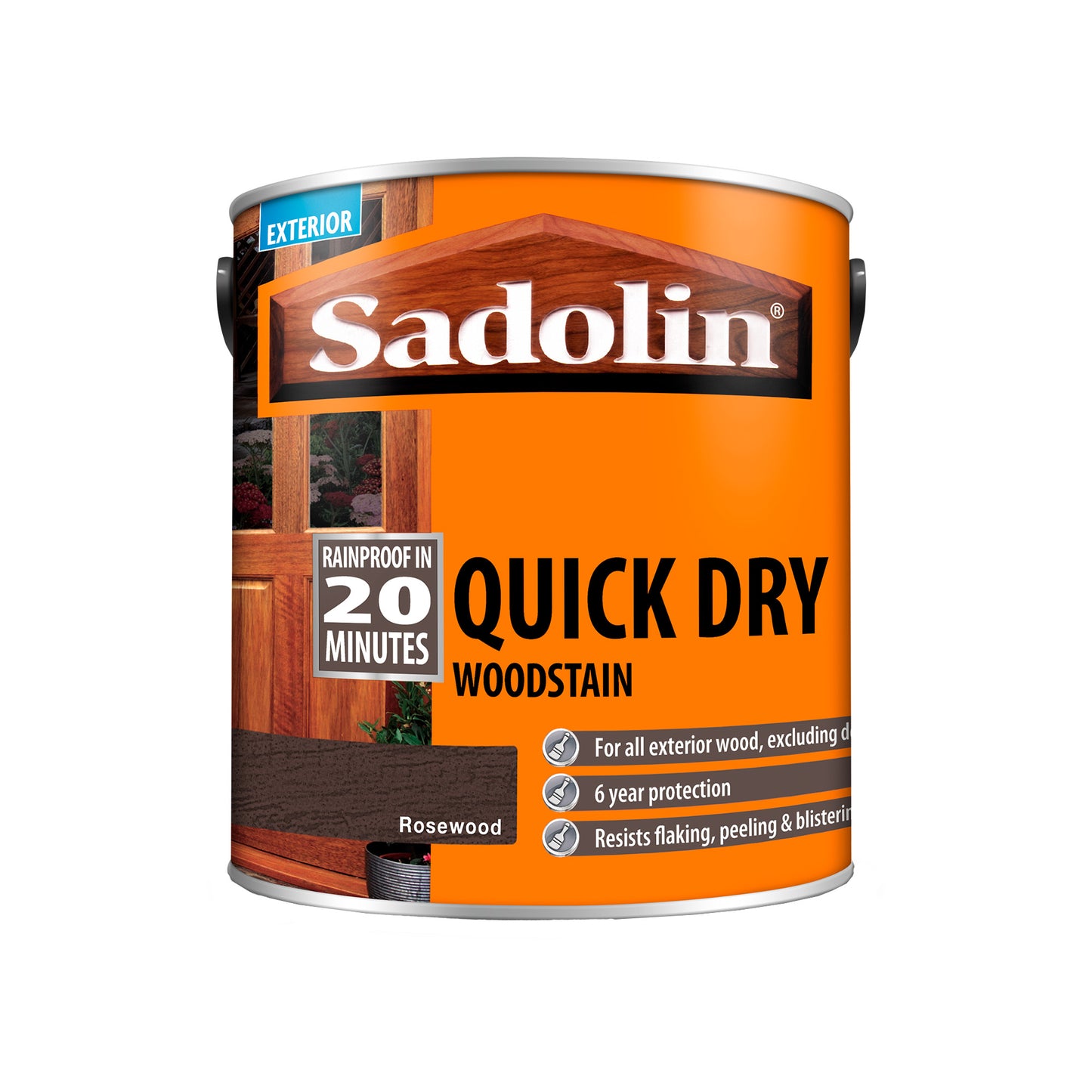 Sadolin Quick Dry Long-Lasting Exterior Woodstain with Six Year Protection - Rosewood