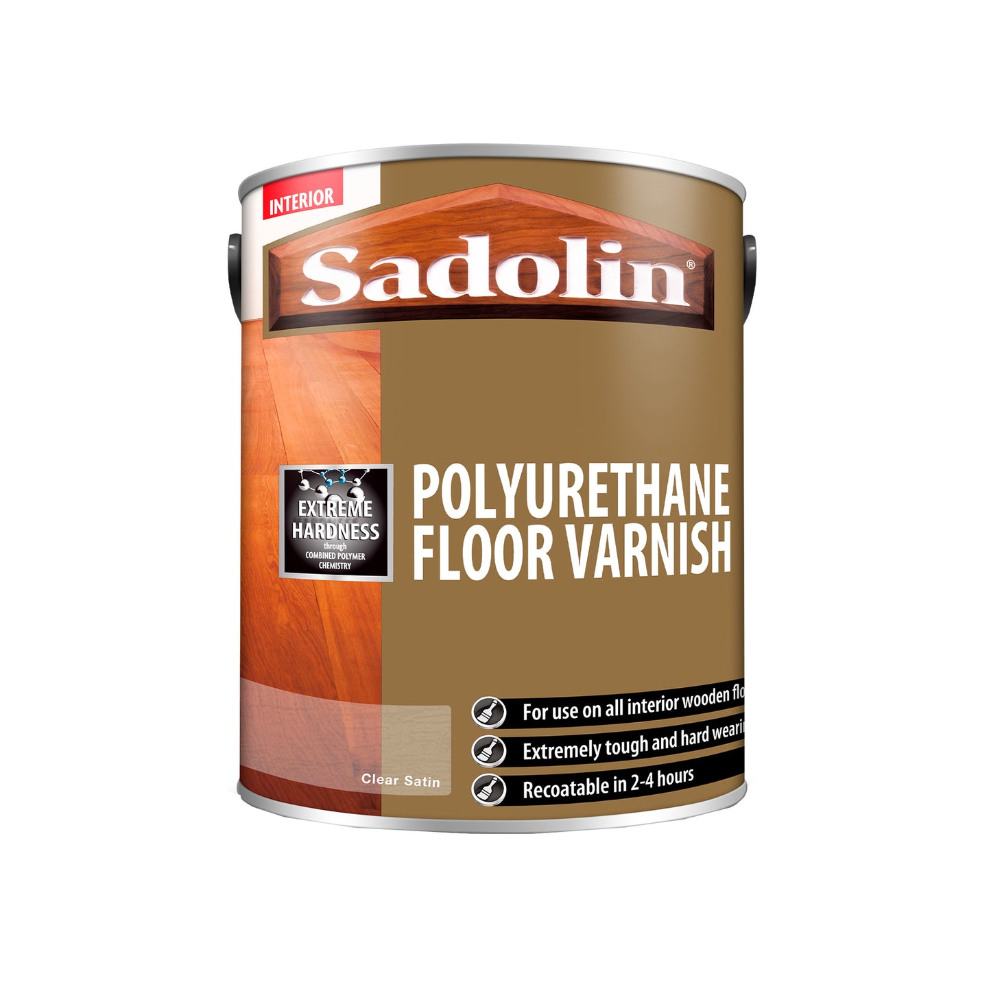 Sadolin Polyurethane Floor Varnish for All Interior Wooden Floors - Clear Satin