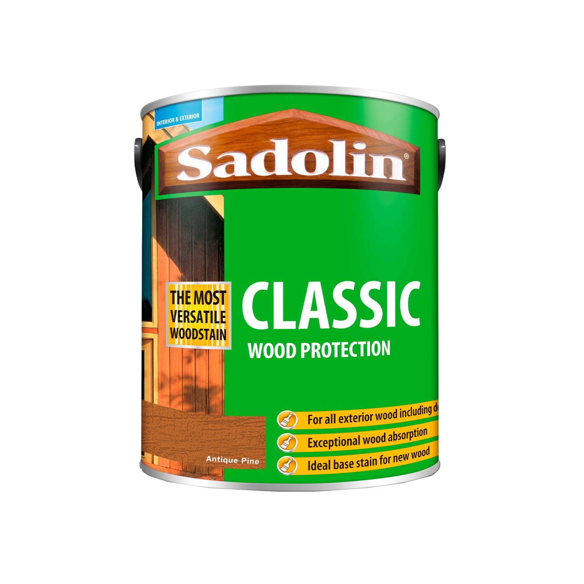 Sadolin Weatherproof Interior and Exterior Wood Stain - Antique Pine