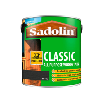 Sadolin Weatherproof Interior and Exterior Wood Stain - Ebony