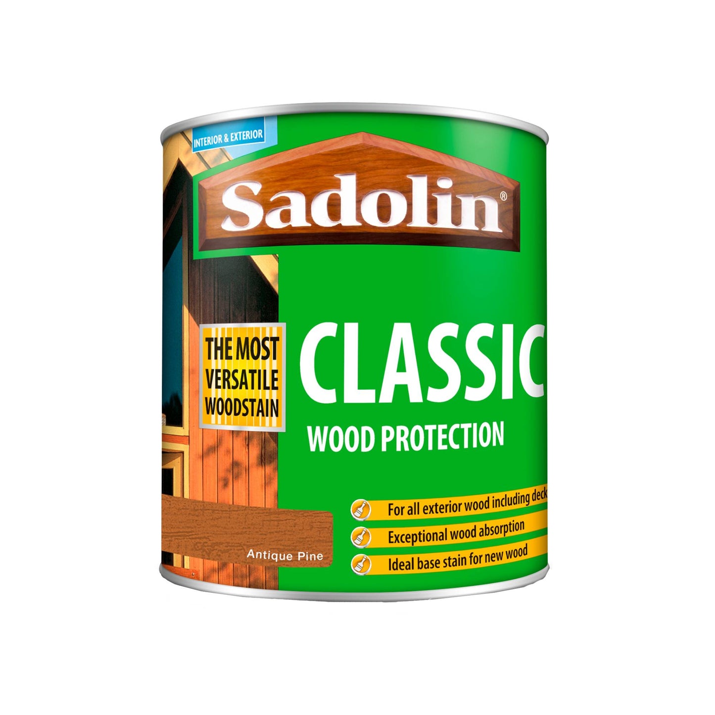 Sadolin Weatherproof Interior and Exterior Wood Stain - Antique Pine